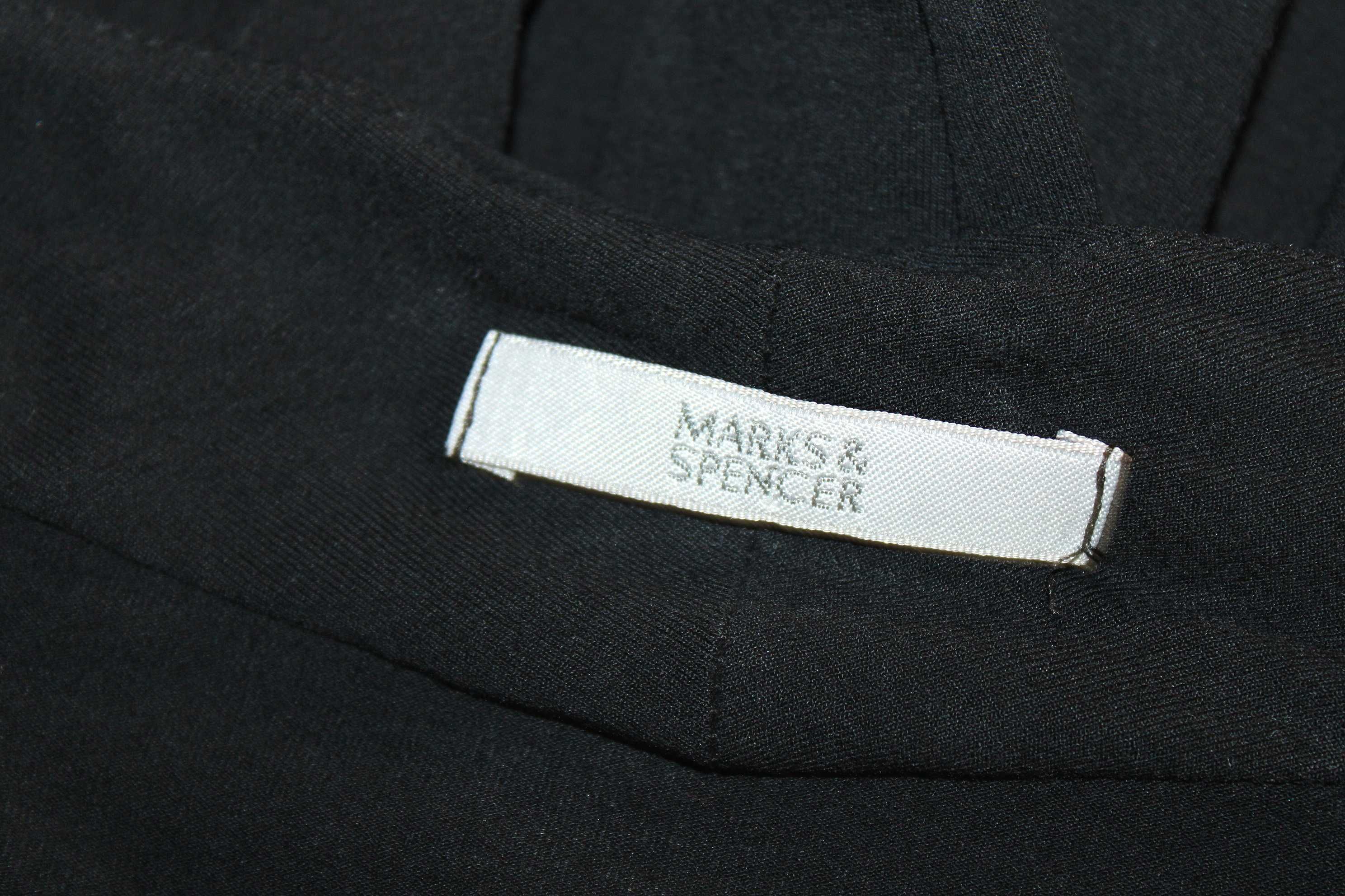 y6 MARKS&SPENCER Damska Czarna Bluzka Długi Rękaw 42 XL