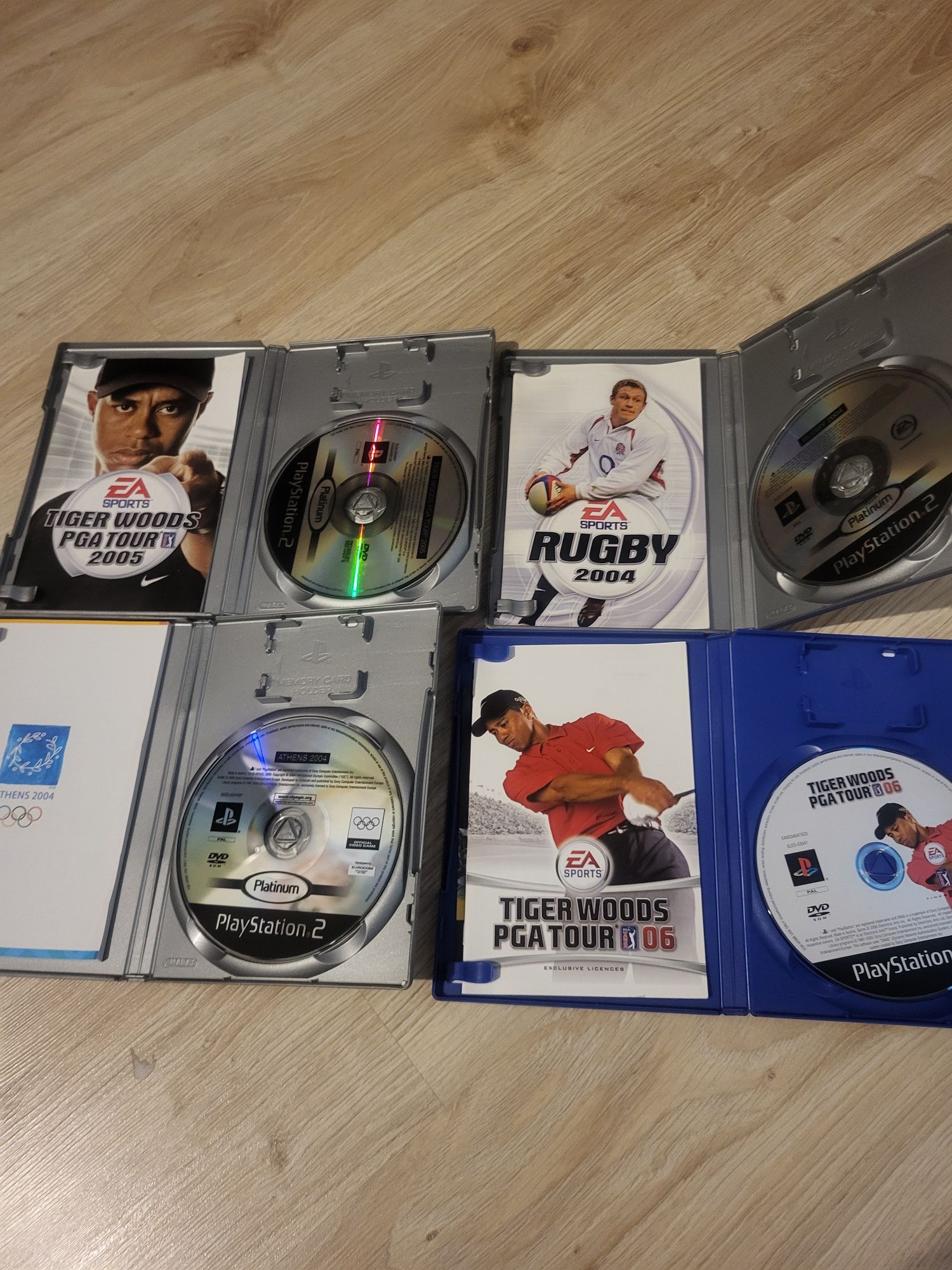 Ps2 gry tiger woods, tomb rider inne