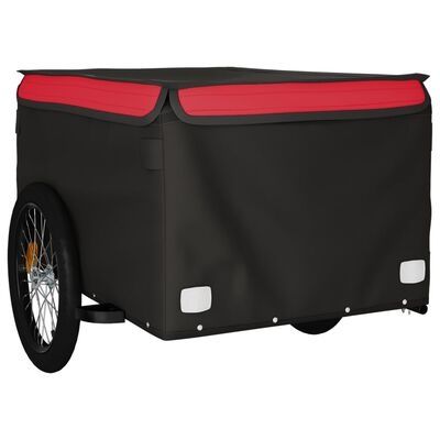 NOVO- Reboque para bicicleta 45 kg ferro preto e vermelho