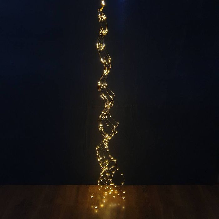 Желтая гирлянда на елку конский хвост 20 нитей, Гирлянда Конский хвост