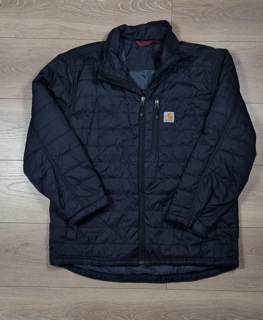 Kurtka męska Carhartt Giliam Jacket Black, logo, pikowana, przejściowa