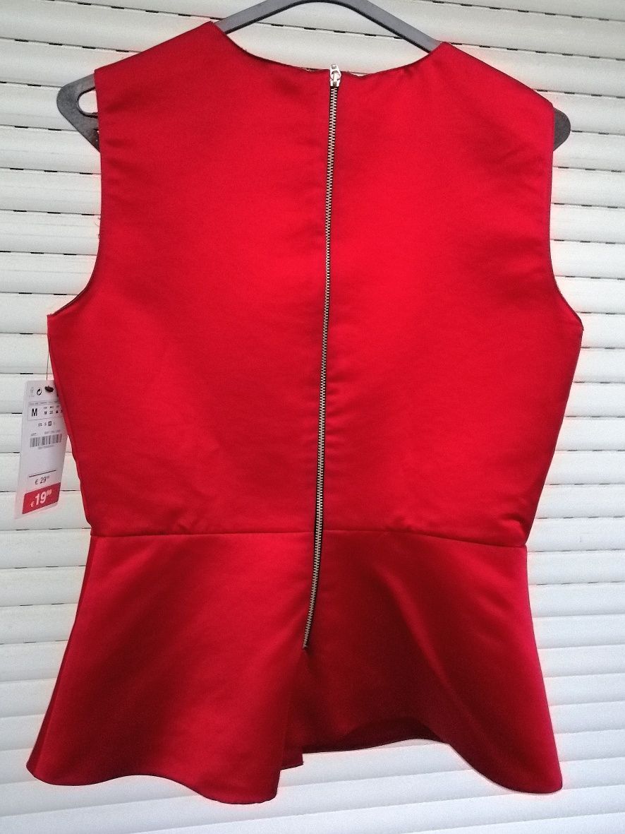 Blusa ou corpete vermelho Novo Zara