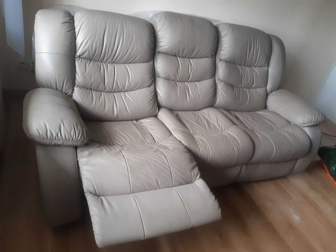 Sofa skórzana + fotel skórzany