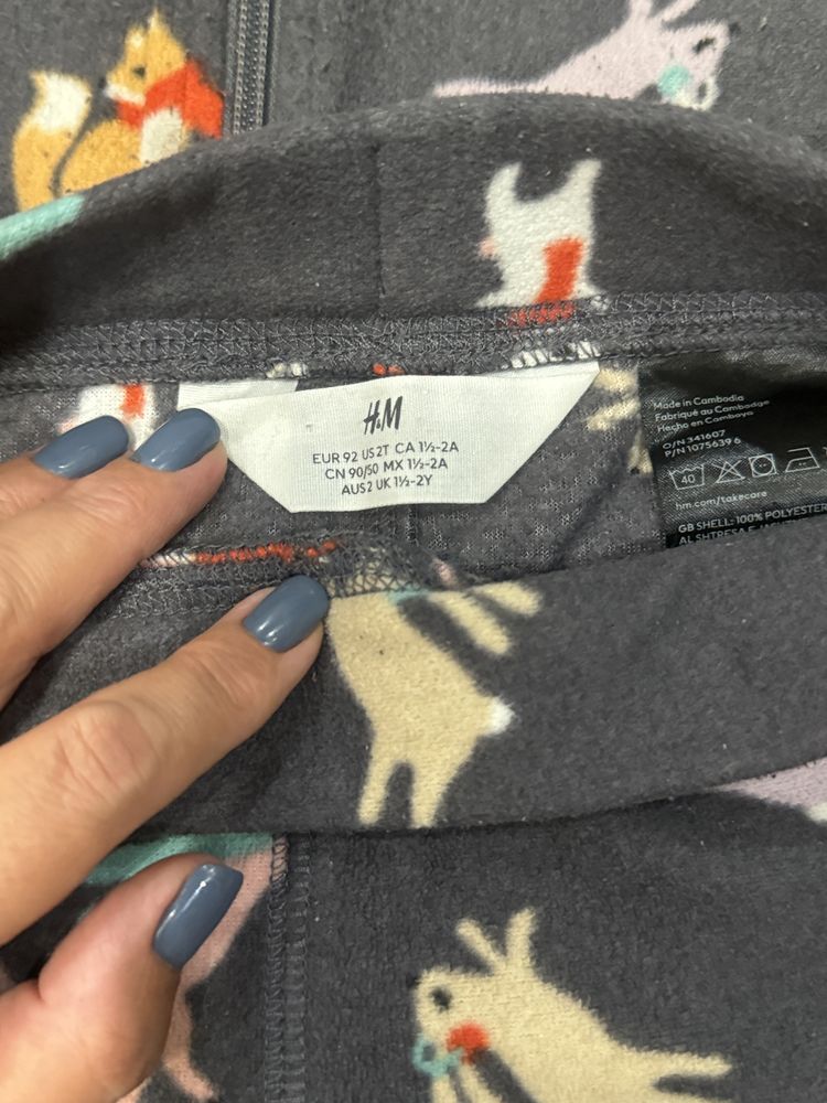 Костюм флисовый H&M,теплый костюм ,поддева,термо белье,теплый