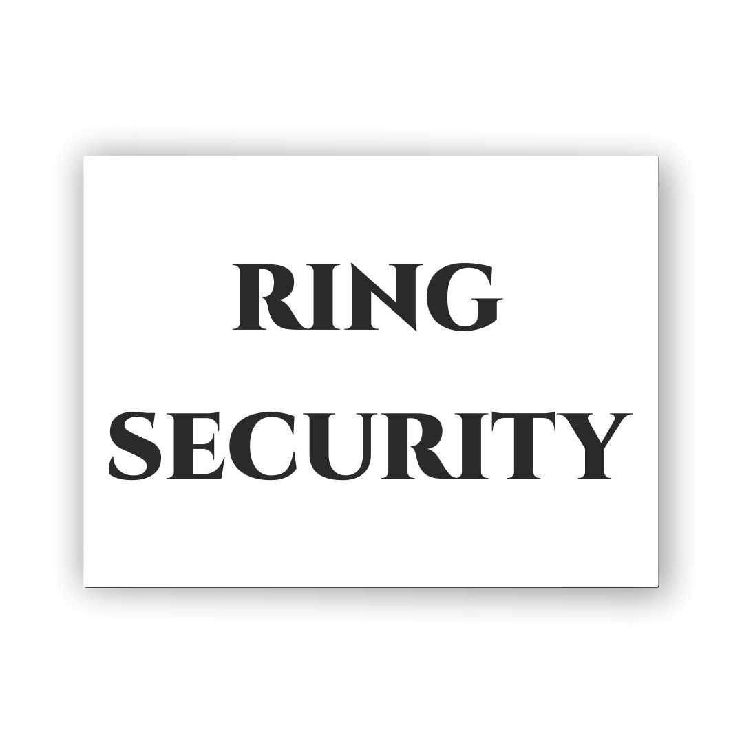 Ring Security - Tablica weselna 40x30cm