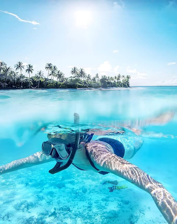 zestaw do snorkelingu dla dorosłych czarno- biały x