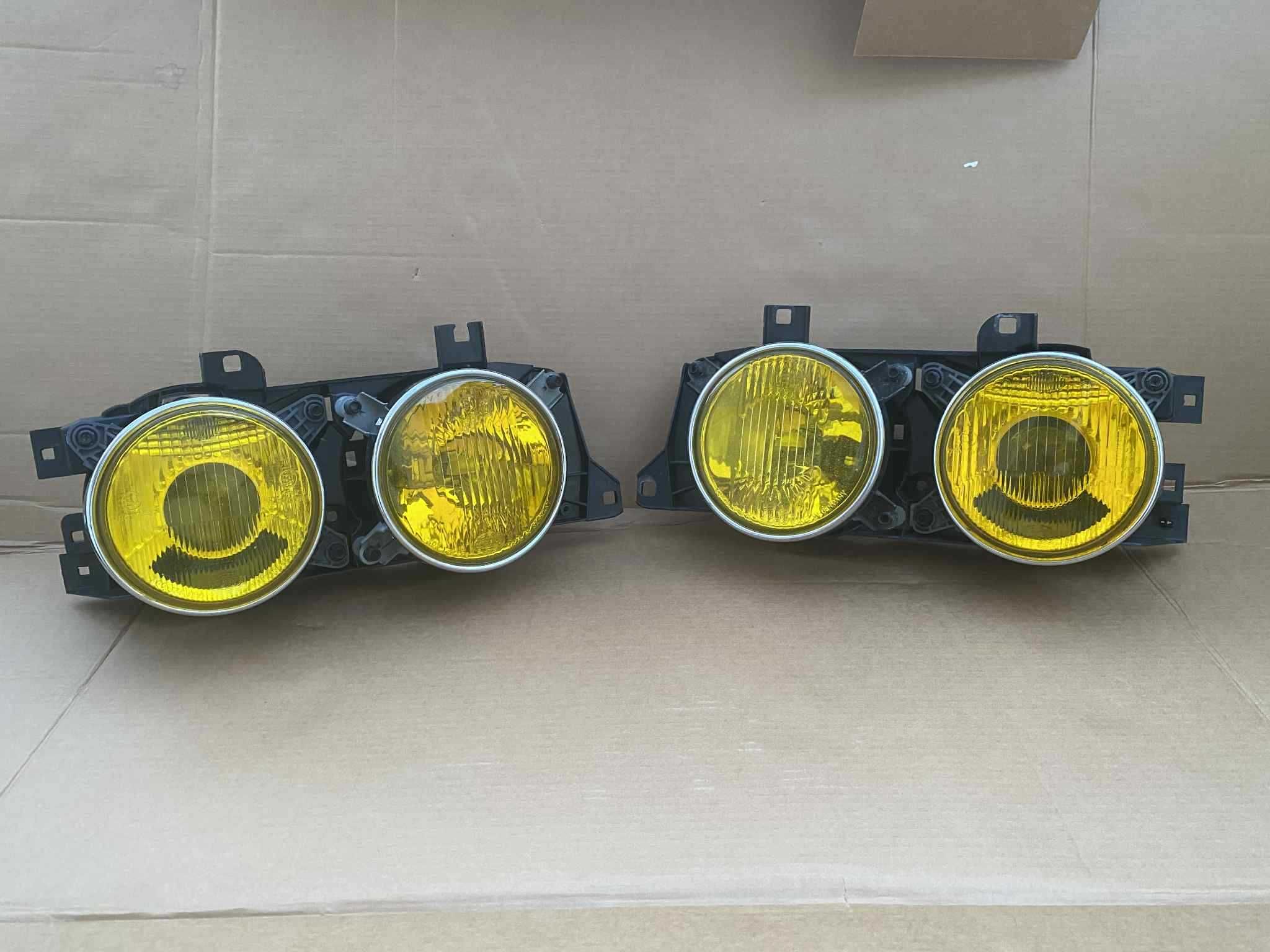 Lampy BMW E34 E32 Yellow Hella żółte Rarytas M5 Mpakiet AC Schnitzer
