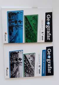 Manual / Livro + caderno actividades geografia 8 ano , Geografar