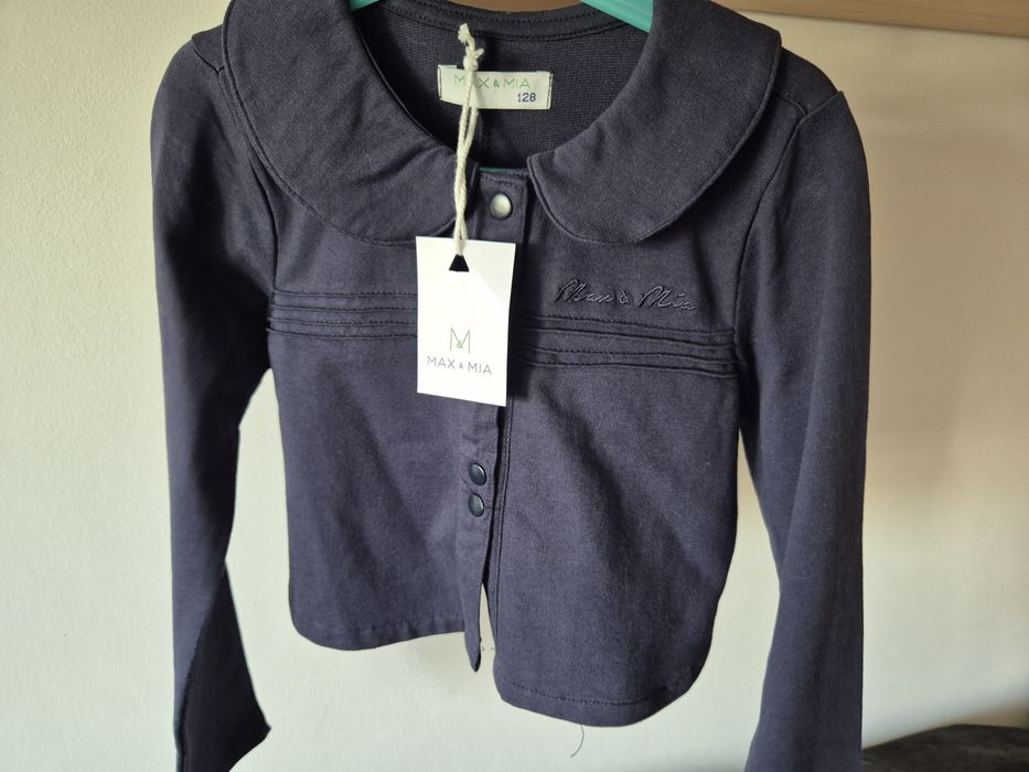 Granatowe bolerko kardigan rozm. 128 cm