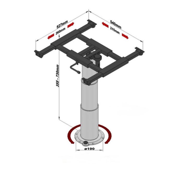 stelaż pod stół do kampera/kampervana Reimo 57116