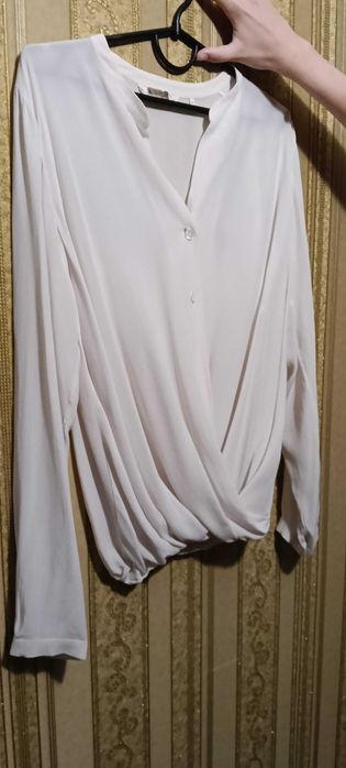 Блуза шовк, колір айворі, L (44)