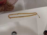 Colar aço unisexo dourado