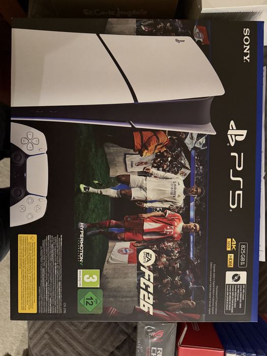 Playstation 5 selada e fatura digital com o fc26