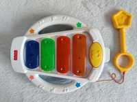 Interaktywna muzyczna dwustronna grająca zabawka Fisher Price cymbałki