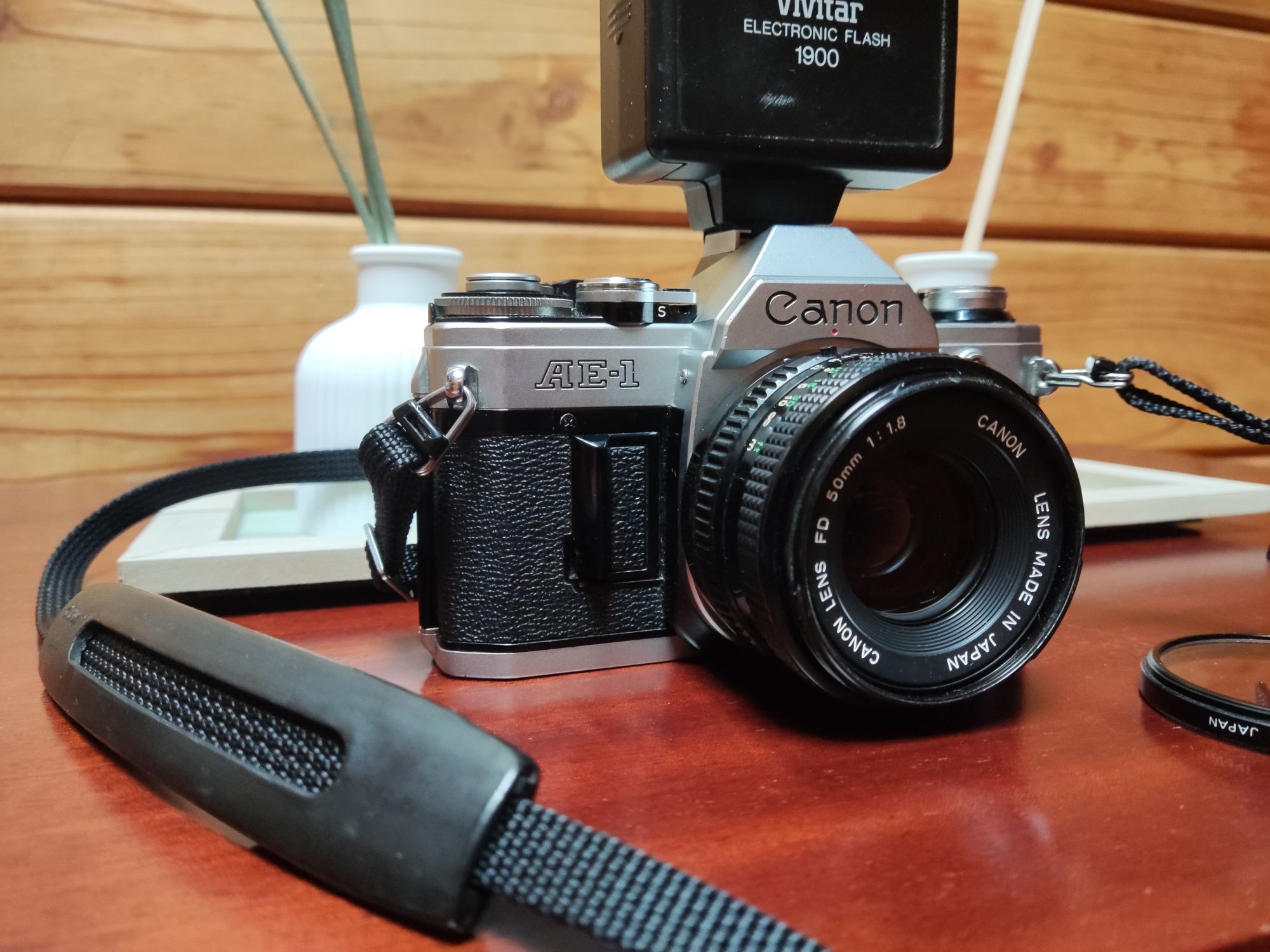 Canon Ae1 analógica com lente FD 50mm