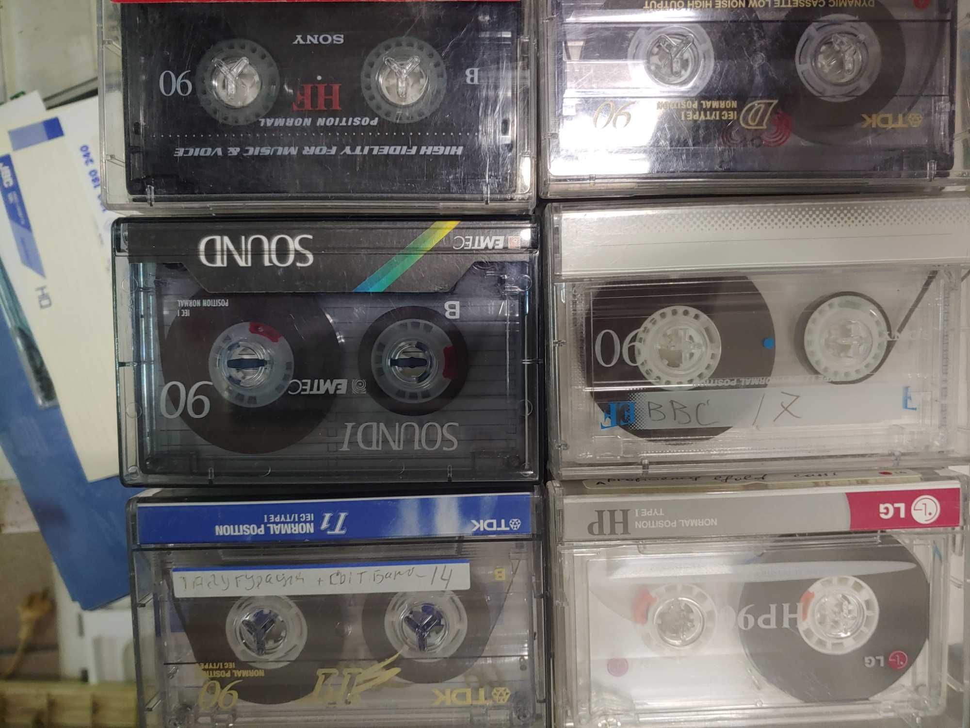 Аудиокассеты Denon, Maxell, Sony, Basf, AGFA, TDK,