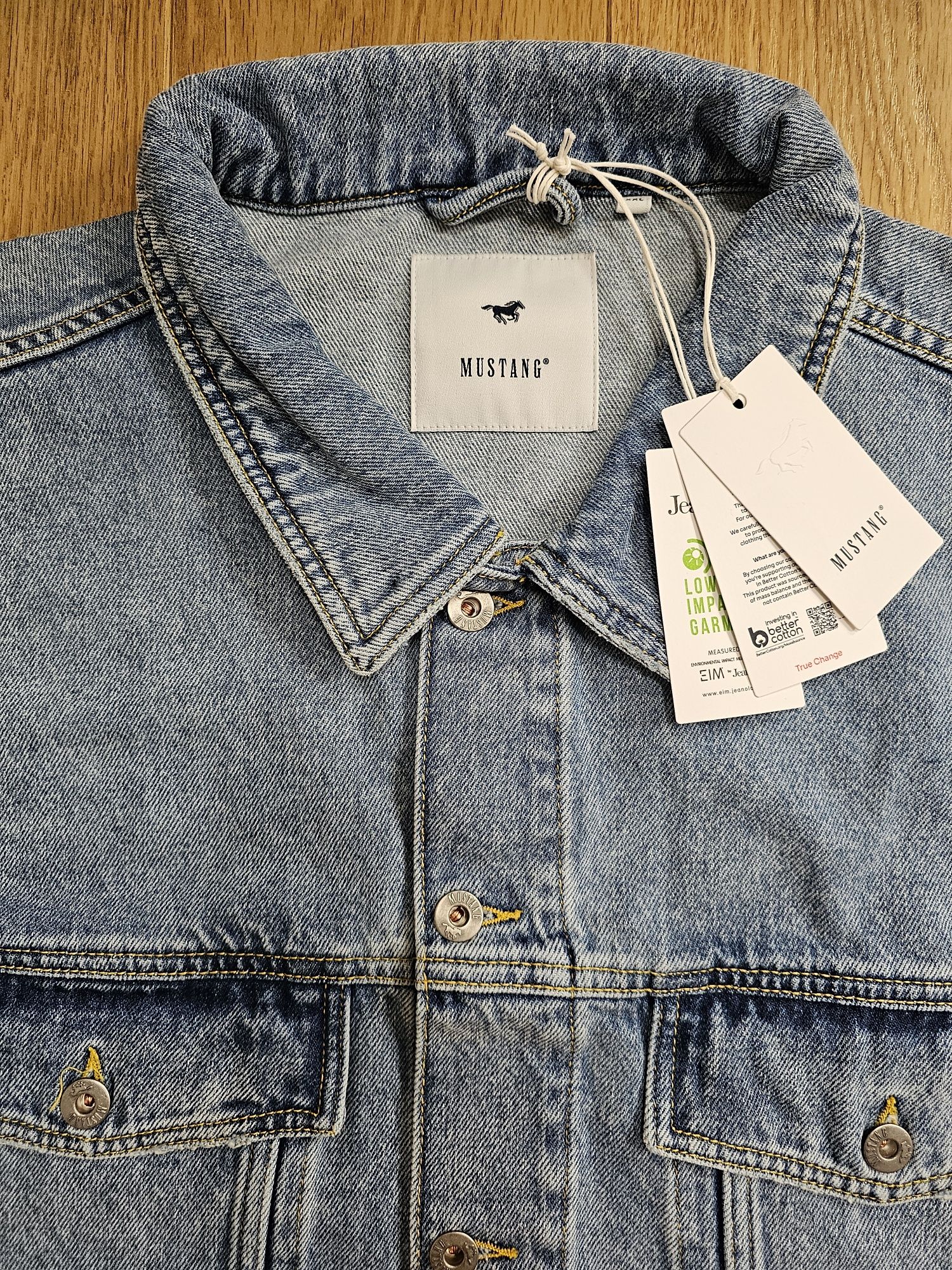 Jeansowa kamizelka bezrękawnik MUSTANG rozmiar 2XL XXL jak 3XL bawełna