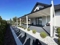Nowoczesna pergola, taras, zabudowa drewniana, altana, wiata,