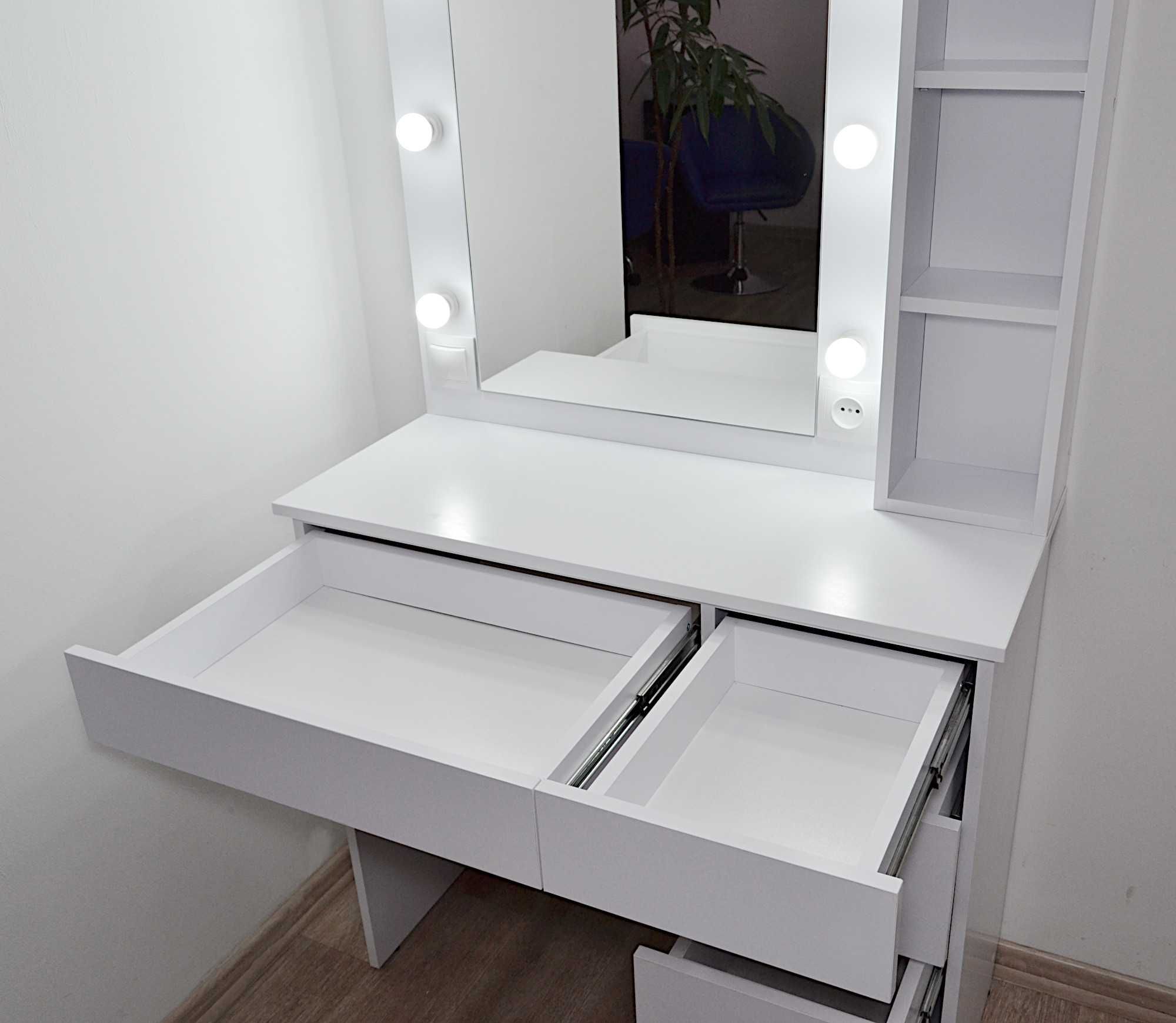 Туалетный гримерный столик трюмо макияжное визажное зеркало бровиста