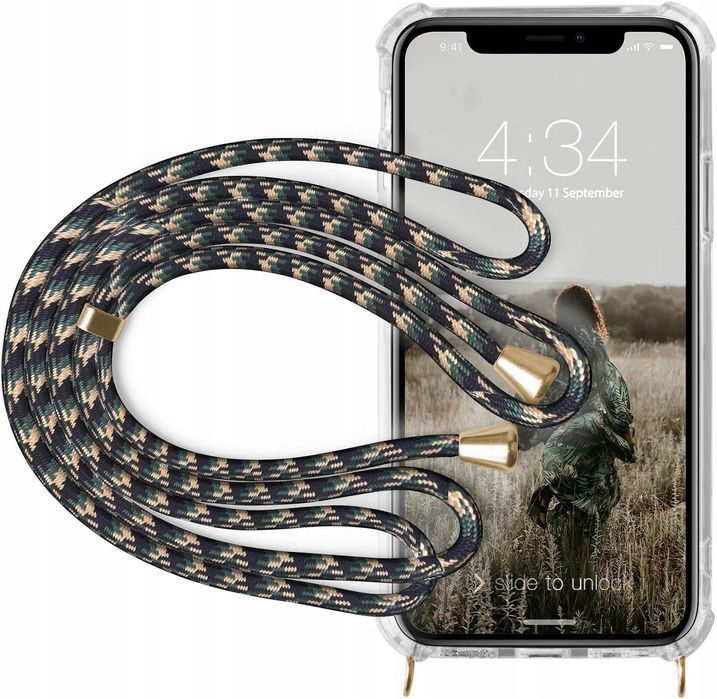 etui abitku na iphone x, przezroczysty naszyjnik z tpu