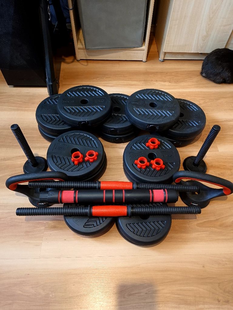 Zestaw hantli HMS SGN140 6w1 (2x20 kg)