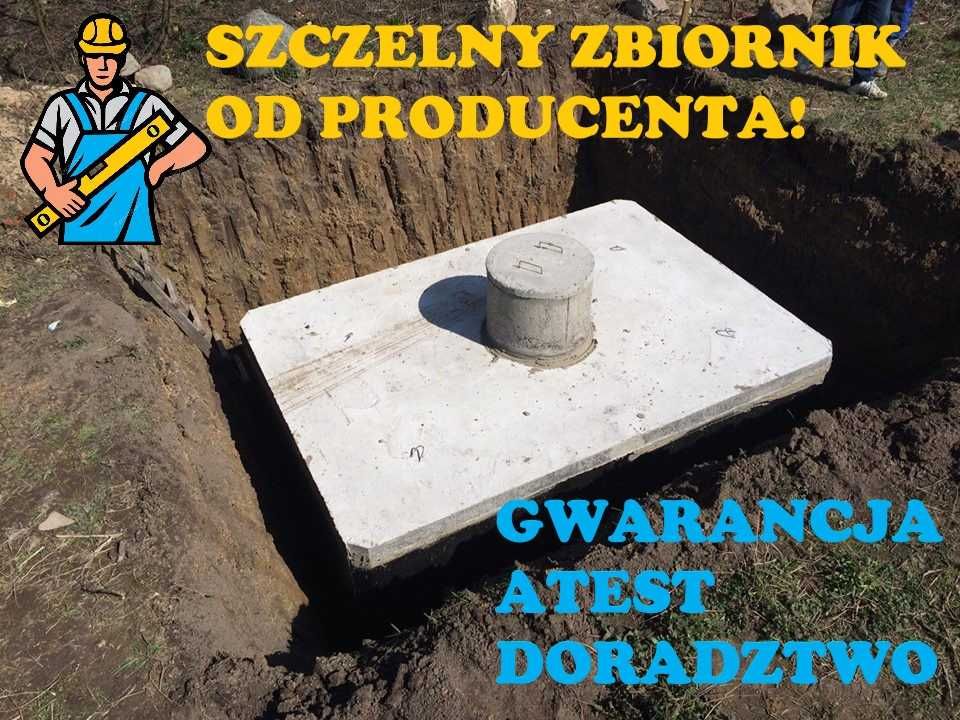 Zbiornik betonowe na szambo, szamba betonowe szczelne, montaż, atest