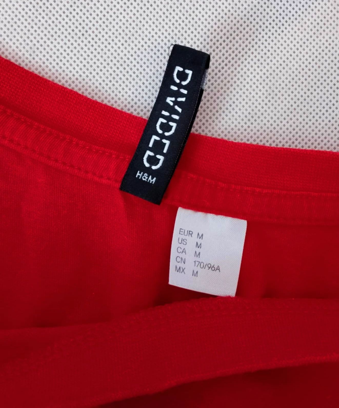 Czerwony croptop H&M rozmiar L/40