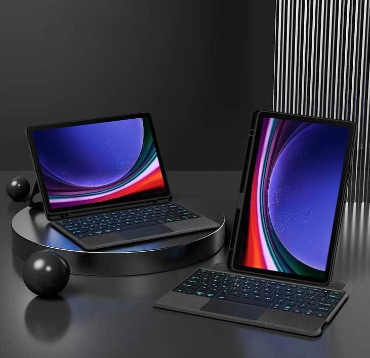 Etui Podświetlana Klawiatura z TouchPad do Samsung Galaxy Tab S9 FE