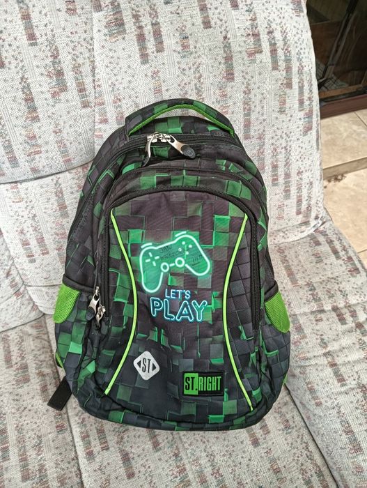 Plecak ST.Right z padem, czarno zielony klasa 1-3