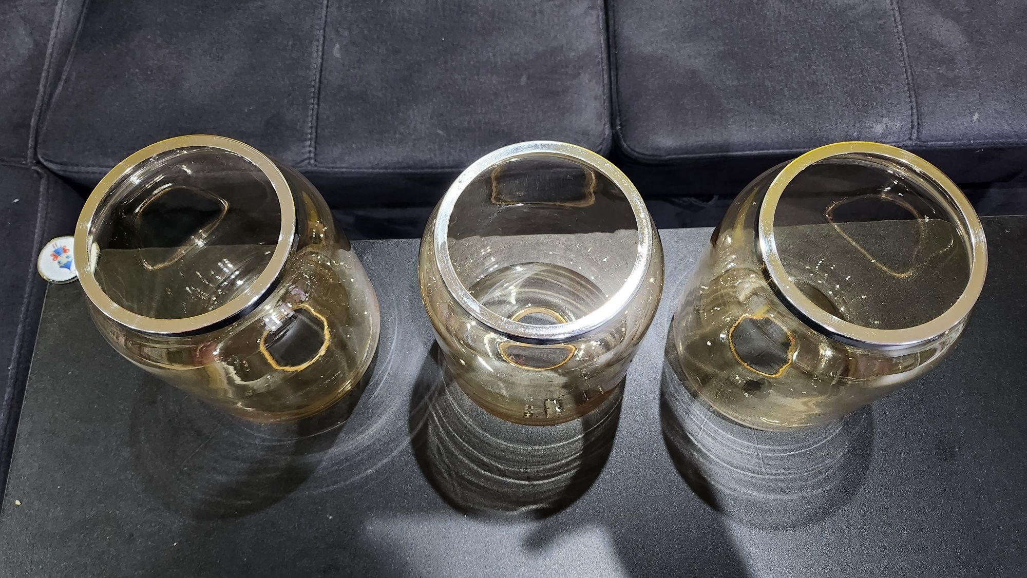 Lampa wisząca (żyrandol) czarna + 3 "słoiki"