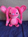 Maskotka pluszak na szydełku Stitch różowa