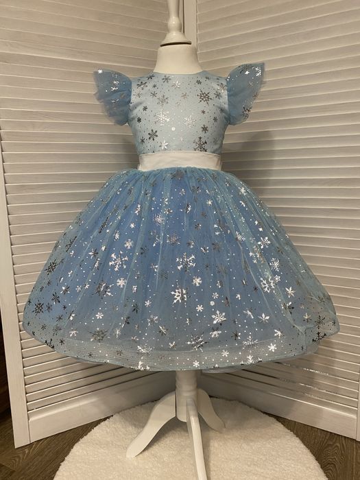 Платье детское новогоднее снежинка