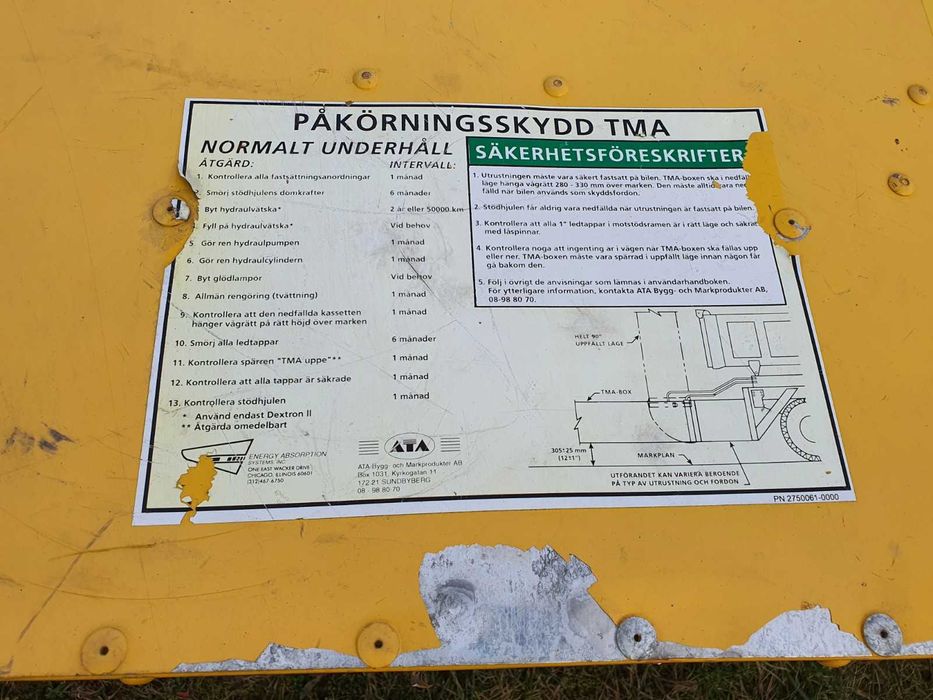 Poduszka zderzeniowa TMA / Poduszka absorbcyjna / osłona energochłonna