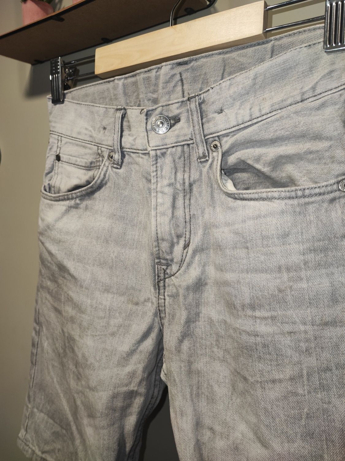 Spodenki chłopięce Denim szare rozmiar 146 stan bdb