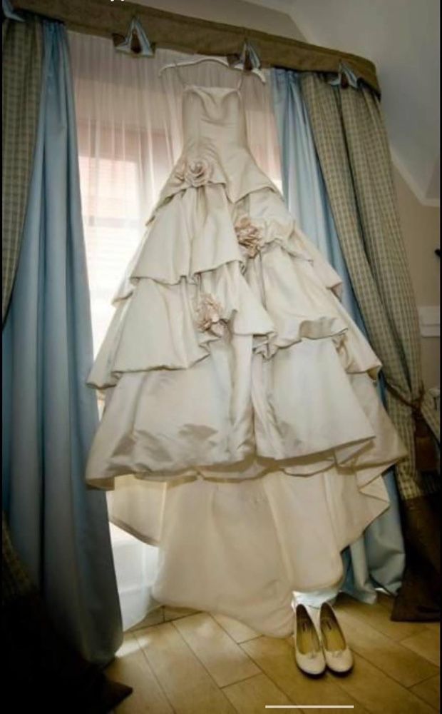 Przepiekna bajkowa suknia ślubna ivory rose r.38