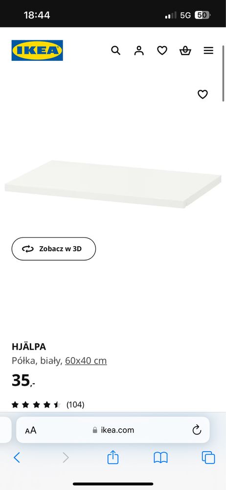 Regał z elementów systemu PLATSA IKEA