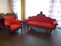 Stylowy zestaw wypoczynkowy, sofa + fotel