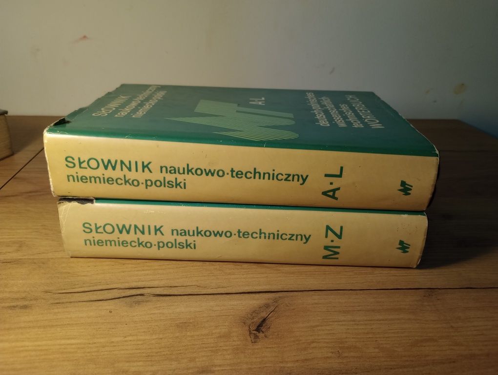 Słownik naukowo techniczny niemiecko - polski. Dwa tomy.