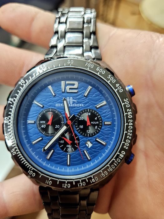 Zegarek Henry Bridges Millennium Blue Chronograph