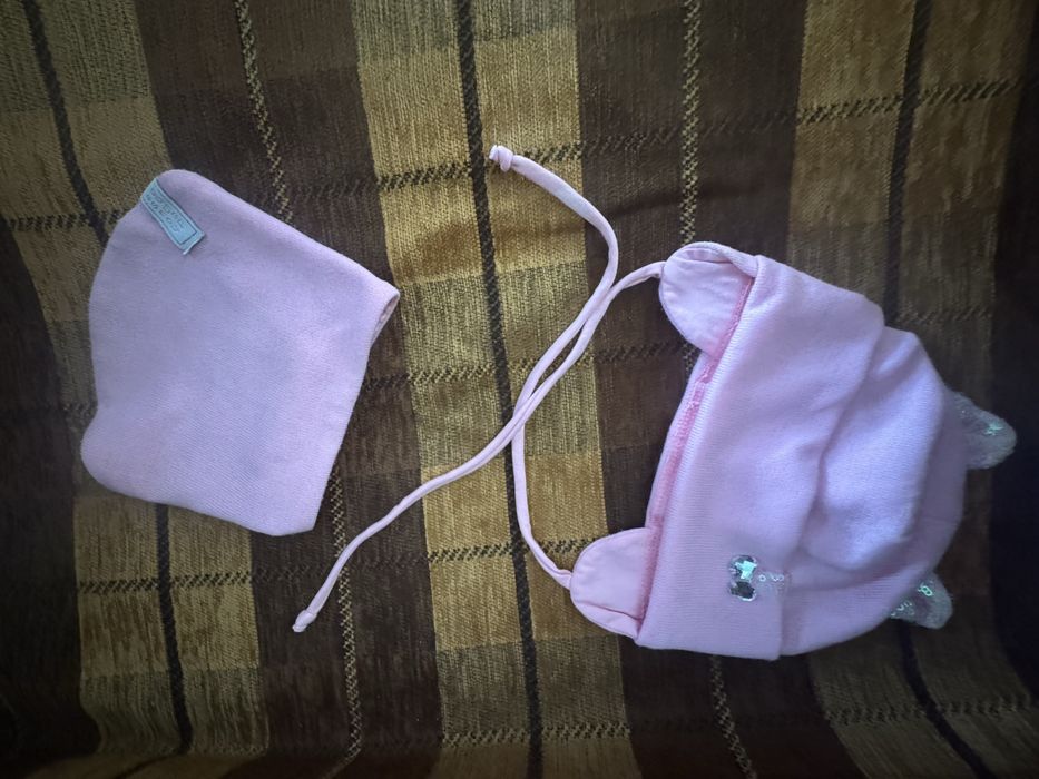 Набір 2в1 шапочка + хомутик для дівчинки