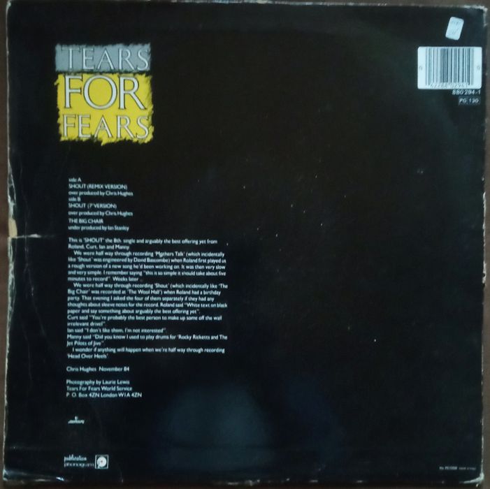 Vinil Maxi Tears For Fears - Shout