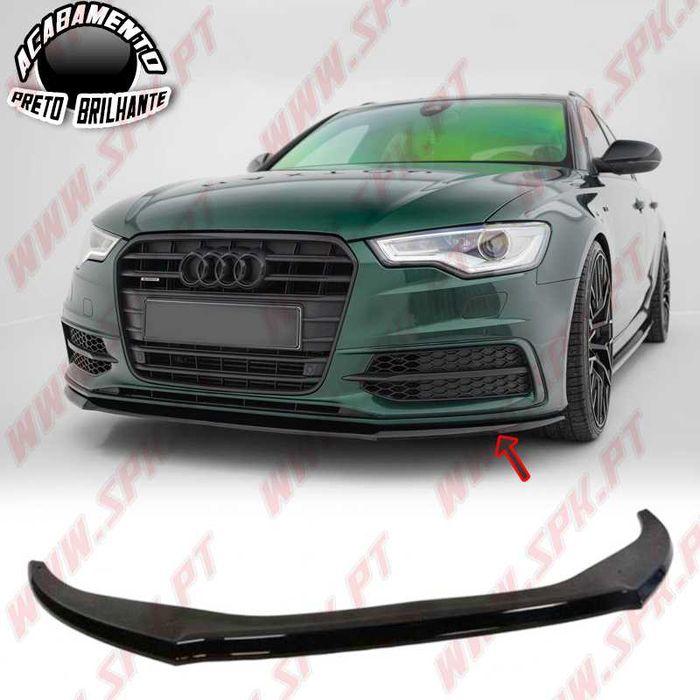 LIP SPOILER FRONTAL AUDI A6 C7 S-LINE / S6 (BLACK GLOSS) - Plástico