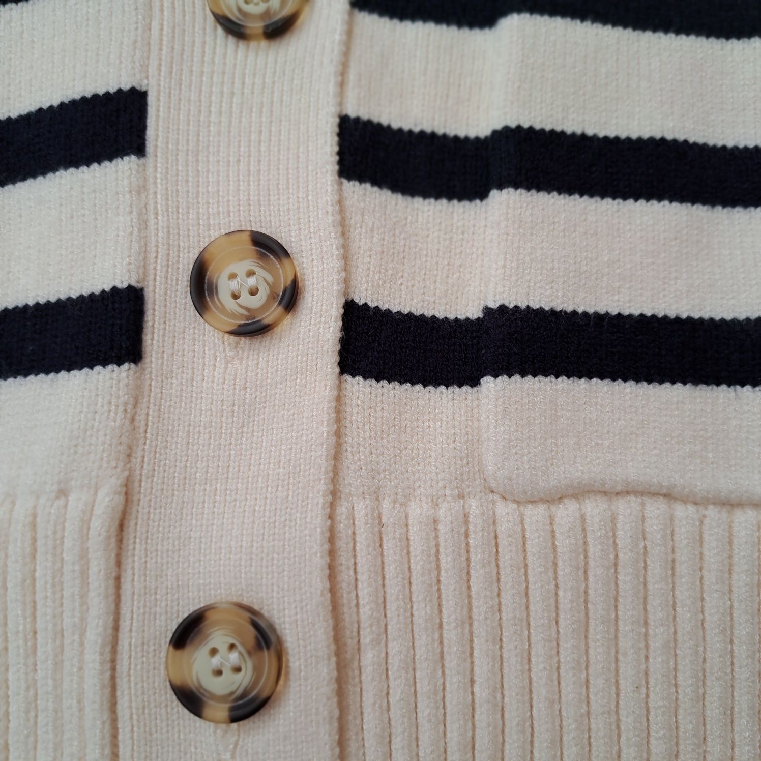Sweter kardigan w paski Zara XS