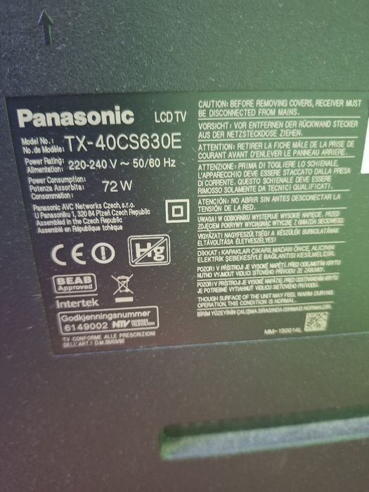 Panasonic 40 cali