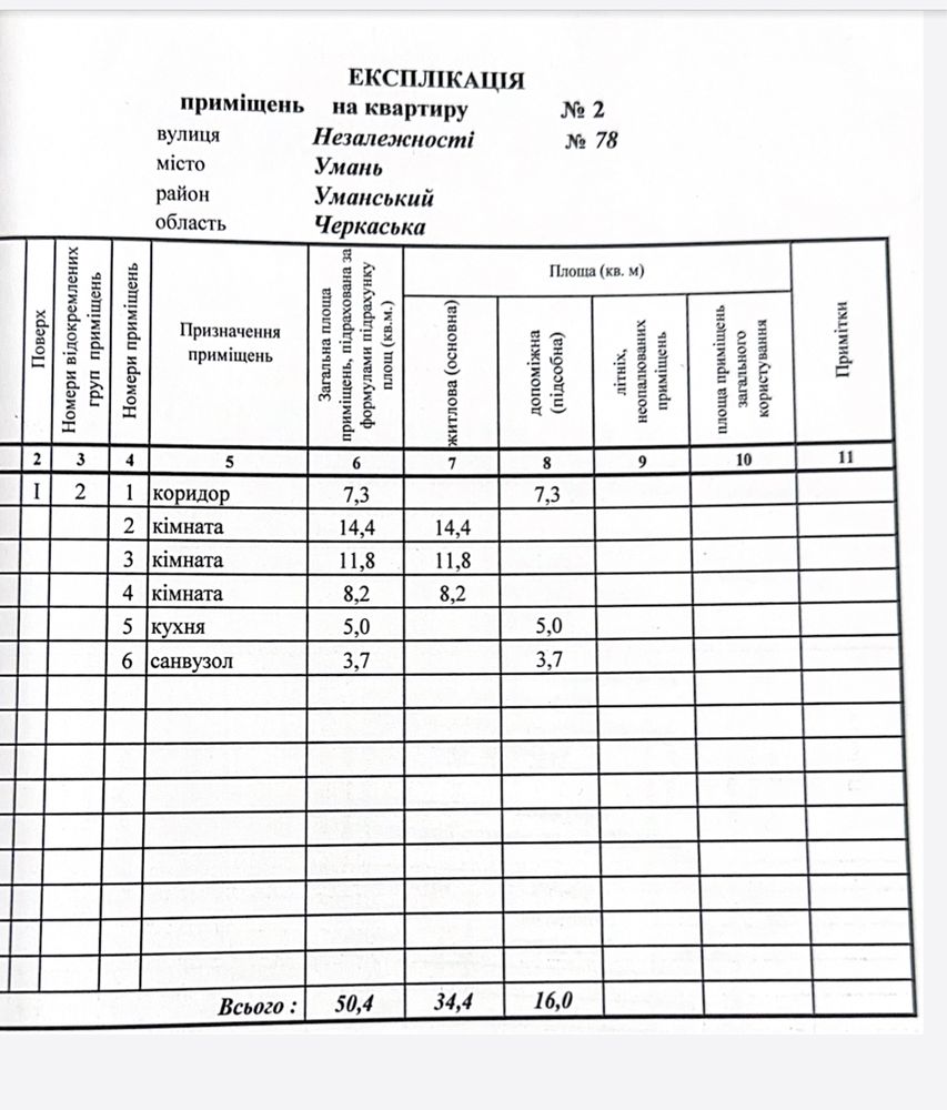 Продається 3-х кімнатна квартира по вулиці Незалежності