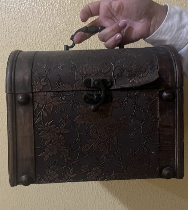 Caixa de madeira de decoração