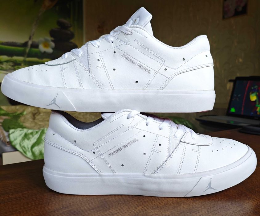 Nike Air Jordan Supreme Air Force 1 white leather 46 размер 30 см кожа