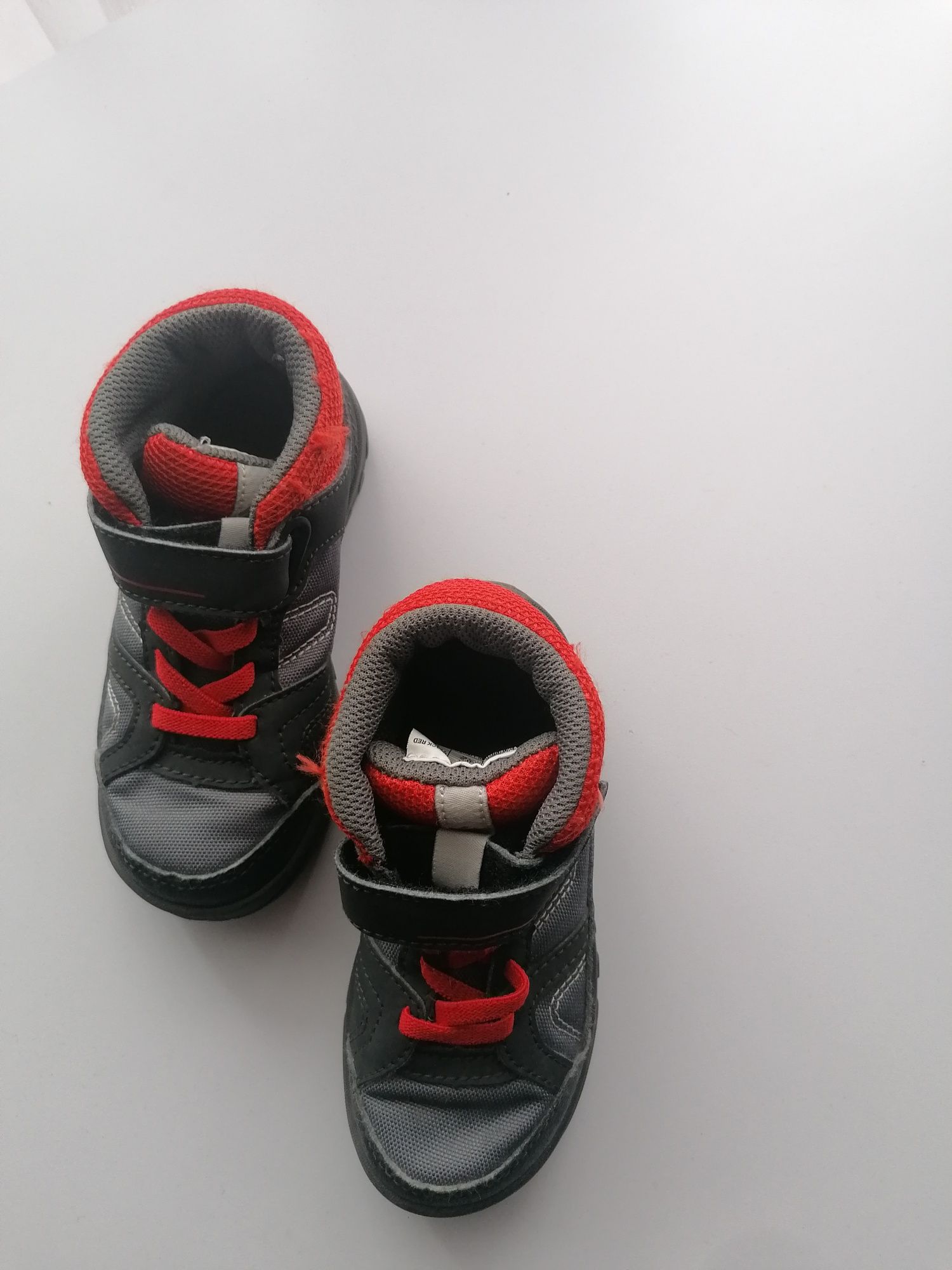 Buty turystyczne dla dzieci Quechua 100 mid jr black red