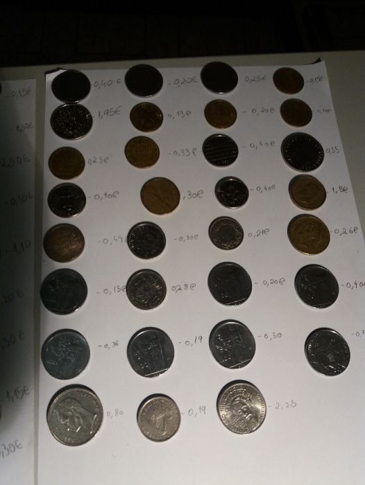 Lote de 70 moedas de diversos países,anos e valores