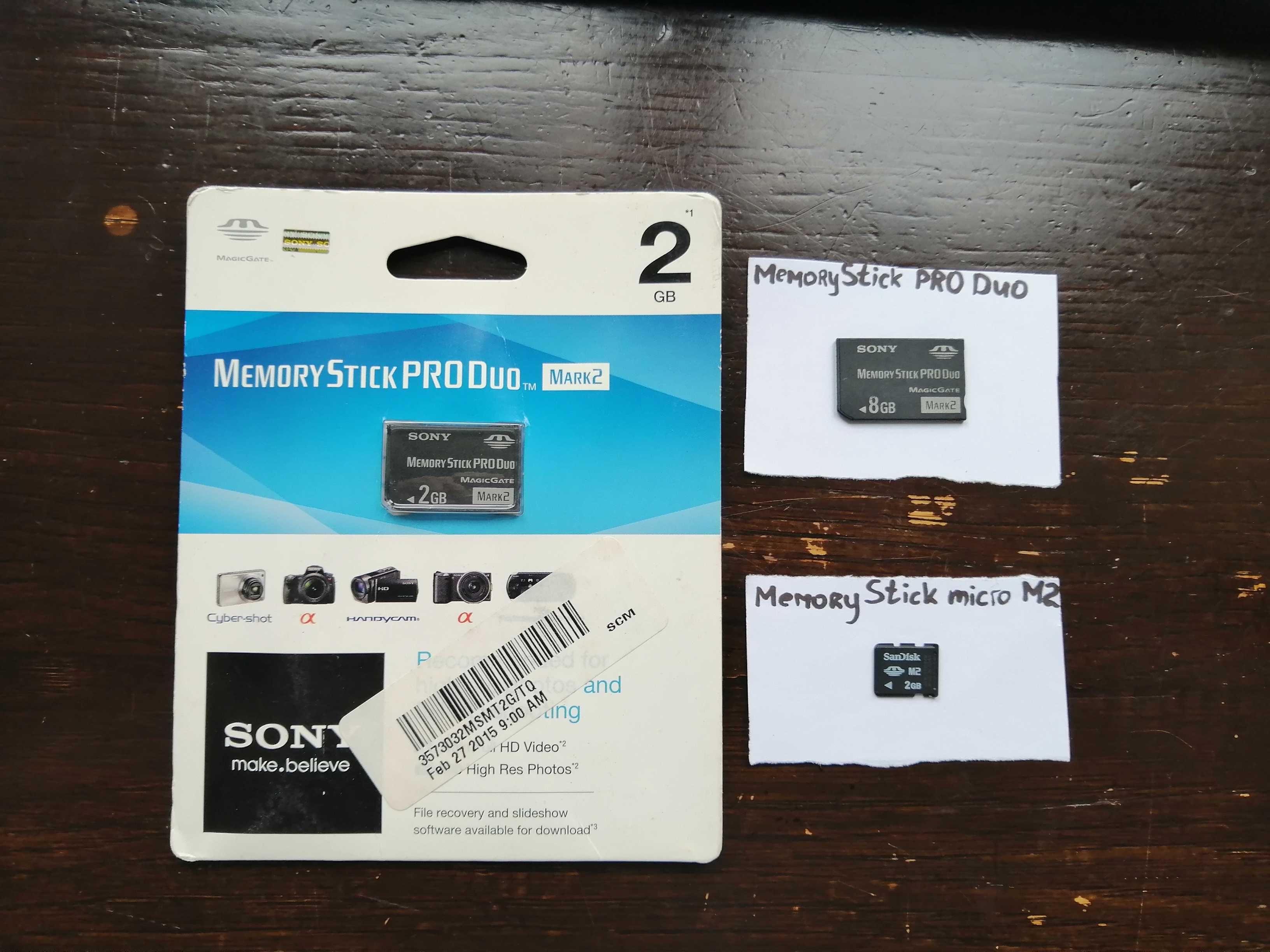 карта sony Memory Stick PRO Duo та Micro M2 для PSP PSP GO фото відео